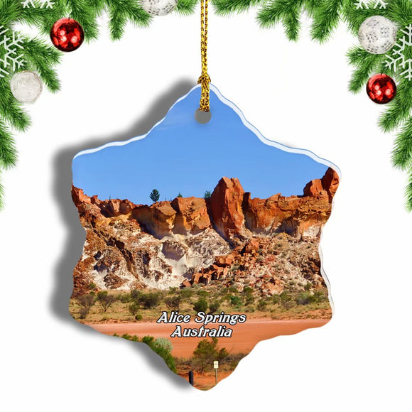 Australia Alice Springs Desert Park Christmas Ornament 3 Inches Snow