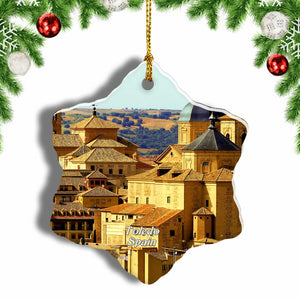 Spain Royal Monastery of San JuanToledo Christmas Ornament 3 Inches Snow