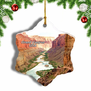 USA America Grand Canyon National Park Christmas Ornament 3 Inches Snow