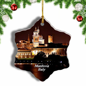 Italy Mantova Christmas Ornament 3 Inches Snow