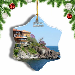 Bulgaria Sozopol Christmas Ornament 3 Inches Snow