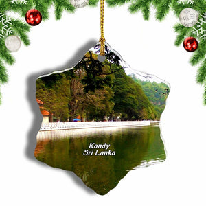 Sri Lanka Kandy Lake Christmas Ornament 3 Inches Snow