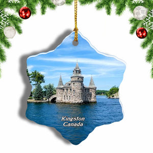 Canada Thousand Islands Kingston Christmas Ornament 3 Inches Snow