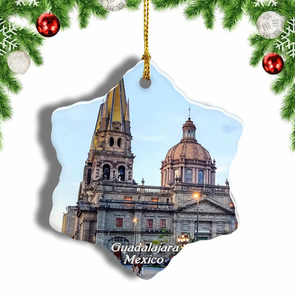 Mexico Guadalajara Christmas Ornament 3 Inches Snow