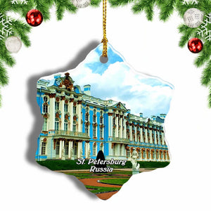 Russia Catherine Palace and Park St. Petersburg Christmas Ornament 3 Inches Snow