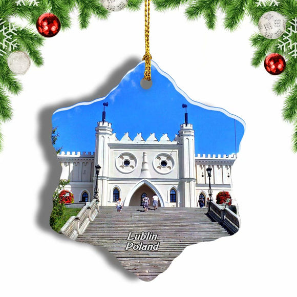 Poland Lublin Castle Christmas Ornament 3 Inches Snow