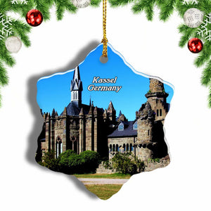 Germany Castle Wilhelmshohe Kassel Christmas Ornament 3 Inches Snow