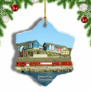 Greenland Denmark Qaqortoq Christmas Ornament 3 Inches Snow