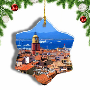 France Saint Tropez Christmas Ornament 3 Inches Snow