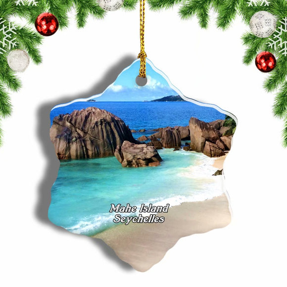 Seychelles National Park Christmas Ornament 3 Inches Snow