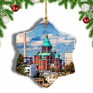 Finland Uspenski Cathedral Helsinki Christmas Ornament 3 Inches Snow