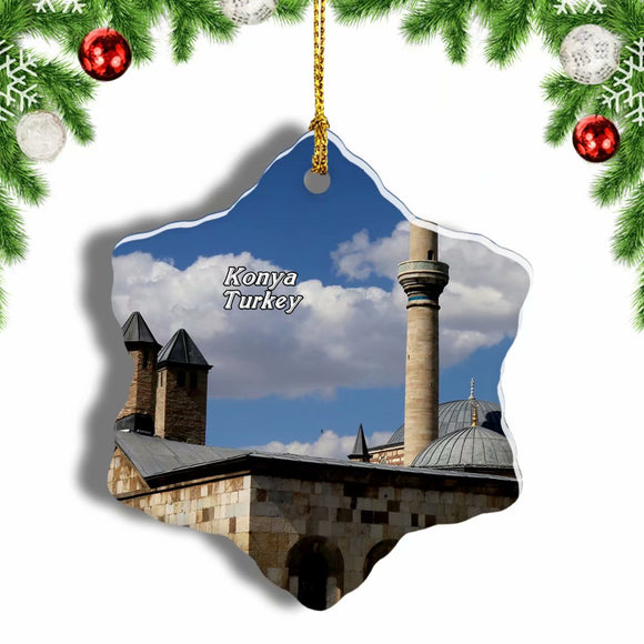 Turkey Museum of Mevlana Konya Christmas Ornament 3 Inches Snow