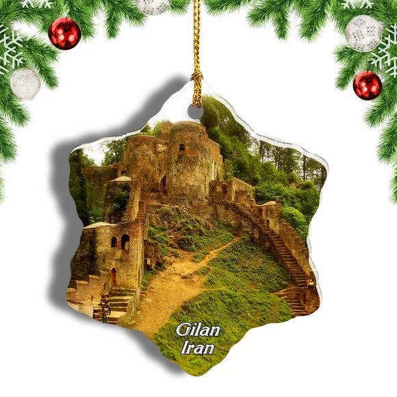 Iran Gilan Wall Christmas Ornament 3 Inches Snow