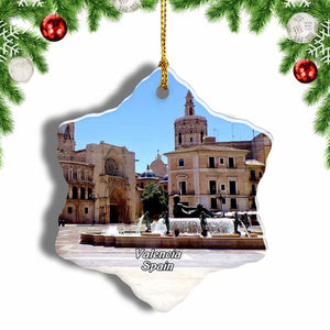 Spain Valencia Cathedral Christmas Ornament 3 Inches Snow