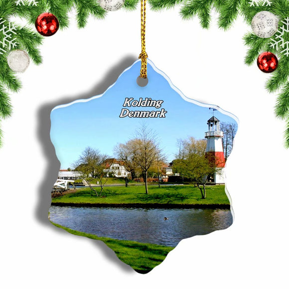 Denmark Koldinghus Kolding Christmas Ornament 3 Inches Snow