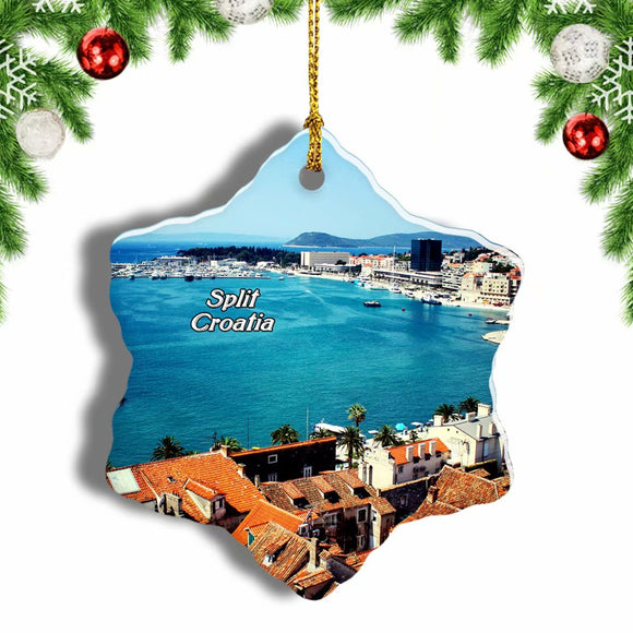 Croatia Hvar Island Marjan Park Split Christmas Ornament 3 Inches Snow