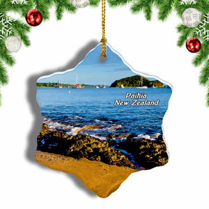 New Zealand Paihia Christmas Ornament 3 Inches Snow