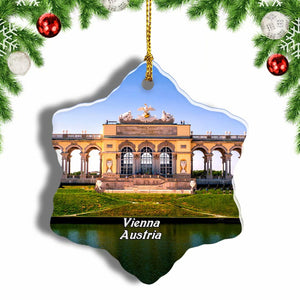 Austria Schonbrunner Gardens Vienna Christmas Ornament 3 Inches Snow