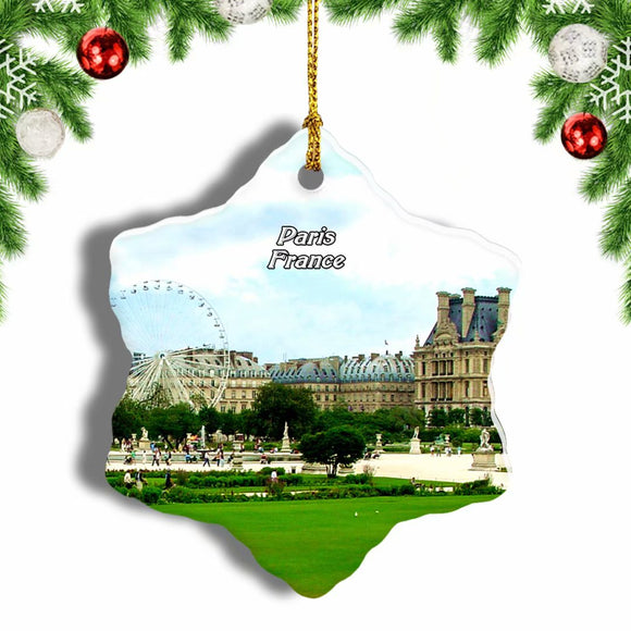 France Tuileries Garden Paris Christmas Ornament 3 Inches Snow