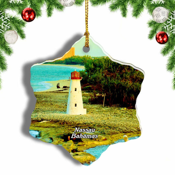 Atlantis Paradise Island Nassau Bahamas Christmas Ornament 3 Inches Snow