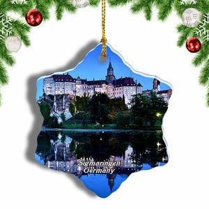 Germany Castle Sigmaringen Christmas Ornament 3 Inches Snow