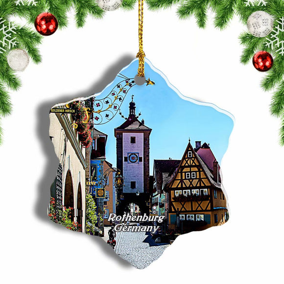 Germany The Plonlein Rothenburg Christmas Ornament 3 Inches Snow