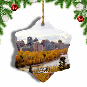 Canada Calgary Christmas Ornament 3 Inches Snow