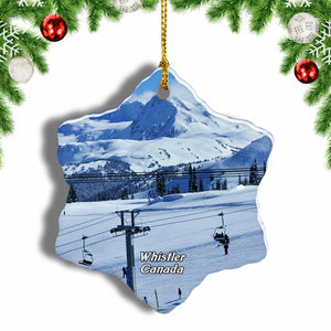 Canada Whistler Blackcomb Christmas Ornament 3 Inches Snow