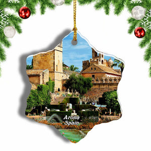 Spain Los Cristianos Arona Christmas Ornament 3 Inches Snow