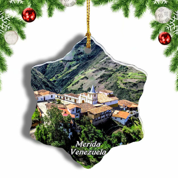 Venezuela Miranda Park Caracas Christmas Ornament 3 Inches Snow