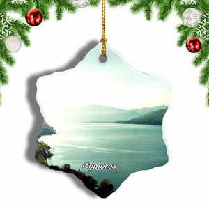 Comoros Christmas Ornament 3 Inches Snow