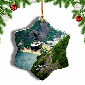 Brazil Camboriu Christmas Ornament 3 Inches Snow