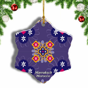 Morocco Marrakech Christmas Ornament 3 Inches Snow