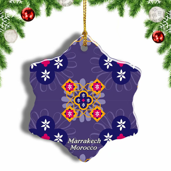 Morocco Marrakech Christmas Ornament 3 Inches Snow