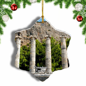 Turkey Priene Kusadasi Christmas Ornament 3 Inches Snow