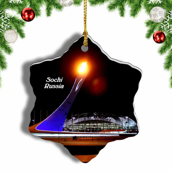 Russia Sochi Olympic Park Christmas Ornament 3 Inches Snow