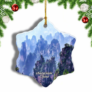 China zhangjiajie Christmas Ornament 3 Inches Snow