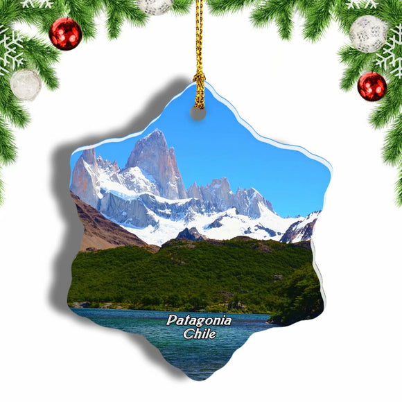 Torres Del Paine Patagonia Chile Christmas Ornament 3 Inches Snow