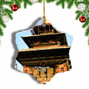 Kot Square Kathmandu Nepal Christmas Ornament 3 Inches Snow