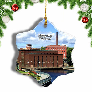 Finland Tampere Christmas Ornament 3 Inches Snow