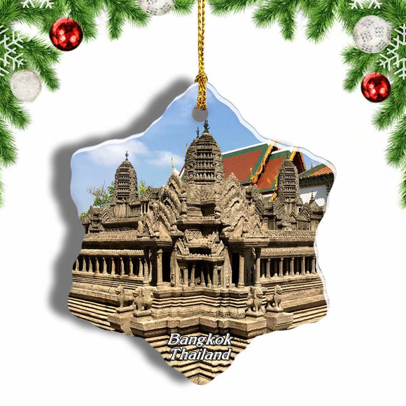 Thailand Great Palace Bangkok Christmas Ornament 3 Inches Snow