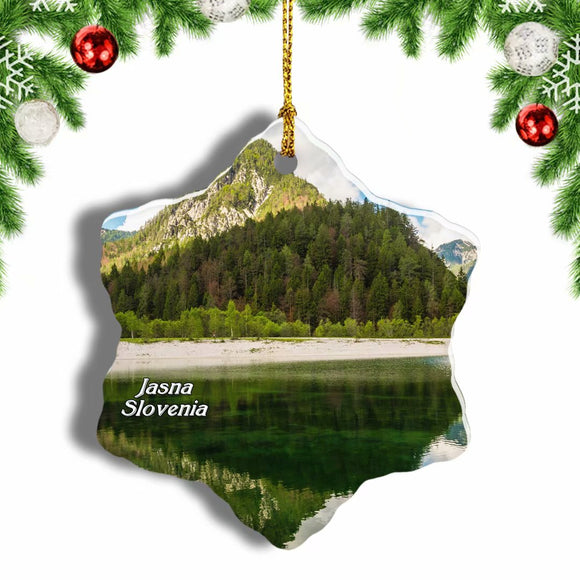 Slovenia Jasna Lake Christmas Ornament 3 Inches Snow