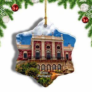 Portugal Palace Of Estoi Christmas Ornament 3 Inches Snow