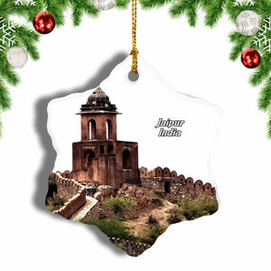 India Jaigarh Fort Jaipur Christmas Ornament 3 Inches Snow