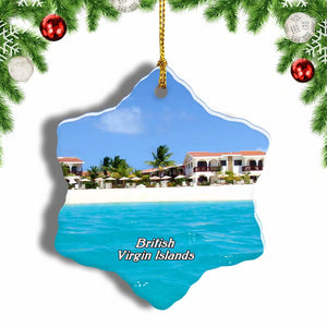 Fort Burt Tortola British Virgin Islands Christmas Ornament 3 Inches Snow