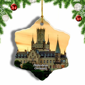 Germany Malbork Castle Hildesheim Christmas Ornament 3 Inches Snow