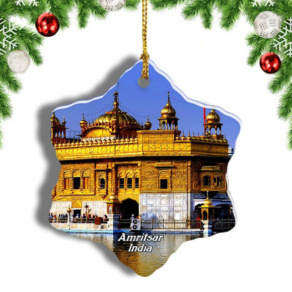 India Golden Temple Amritsar Christmas Ornament 3 Inches Snow