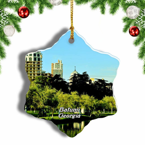 Batumi Georgia Christmas Ornament 3 Inches Snow