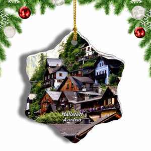 Austria Hallstatt House Christmas Ornament 3 Inches Snow