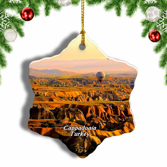 Turkey Cappadocia Christmas Ornament 3 Inches Snow